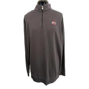 Peter Millar 1/4 Zip Pullover Men’s XL THE OHIO STATE BUCKEYES Grey College NCAA